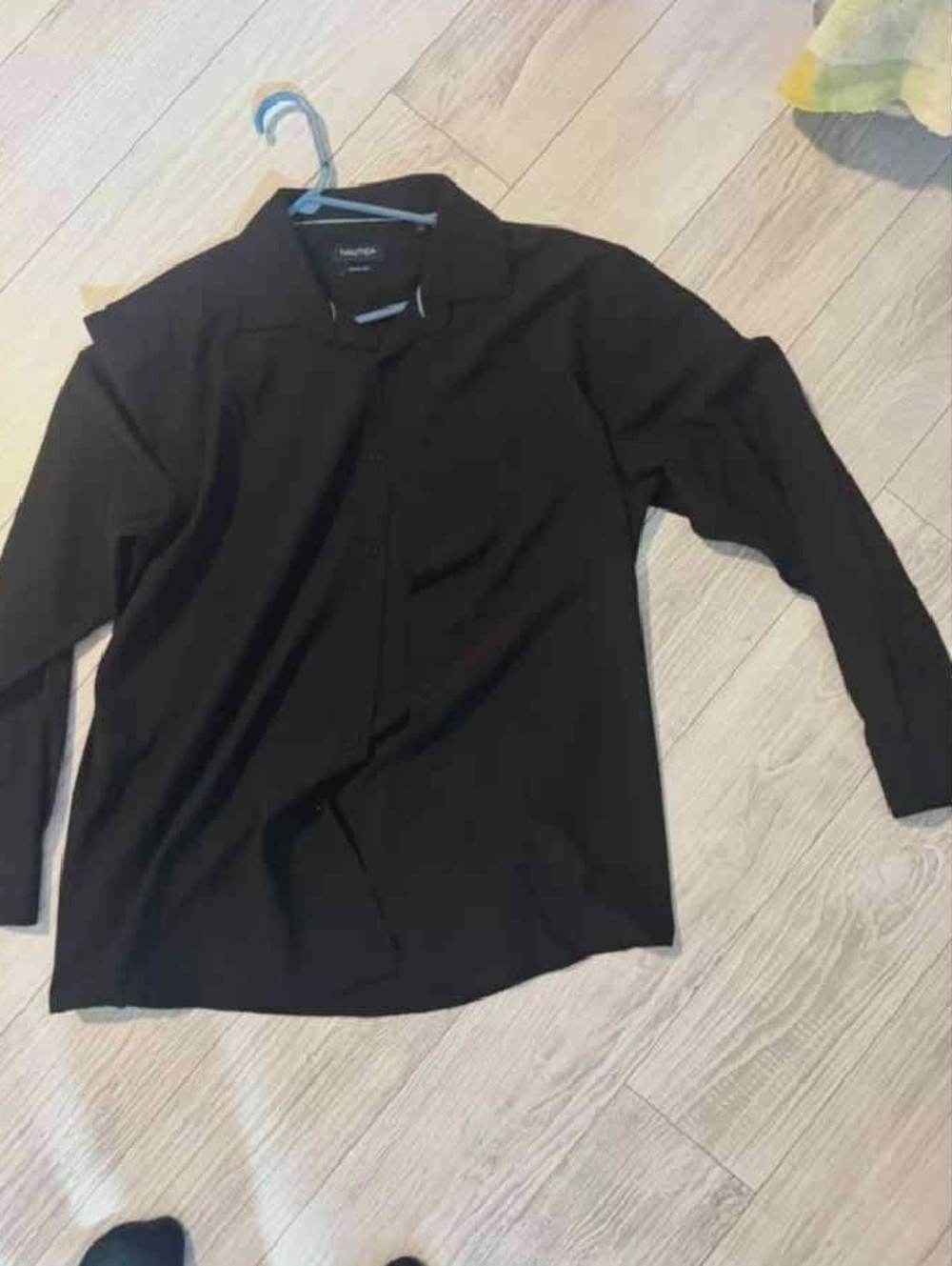 Black Button-Up Shirt - Classic Collared Top - Picture 2 of 2
